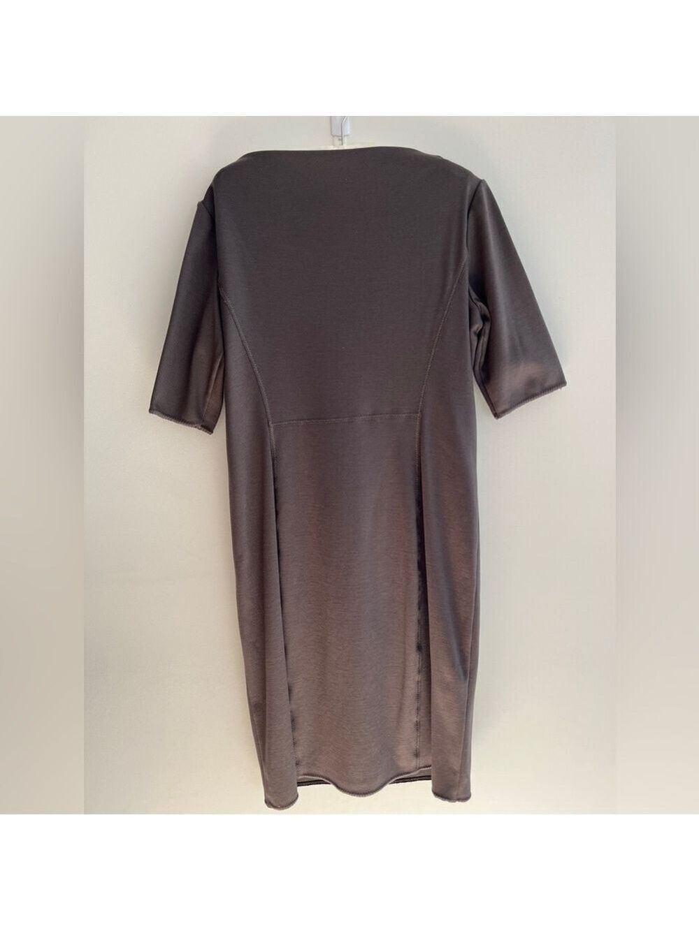 MARELLA Boat Neck Dress Jersey Wool Blend Classic Neutral Elegant Minimalist - Picture 7 of 17